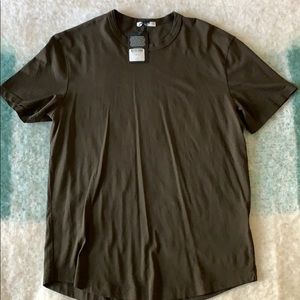 Buck Mason pine Pima curved hem tee (Small) NWT